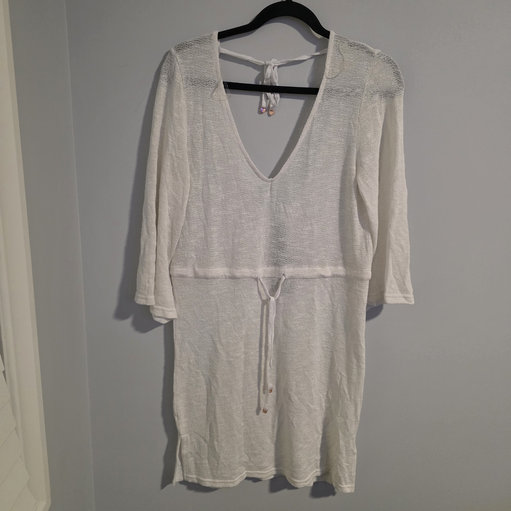 Turquoise Couture Bikini Village Beach Coverup Sz S NWT